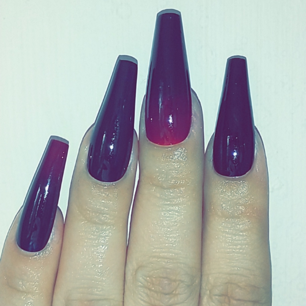 Long coffin press on nails